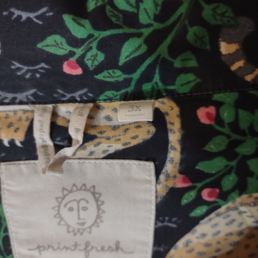 Print Fresh Organic Cotton PJ Top in Bagheera - Picture 7 of 10